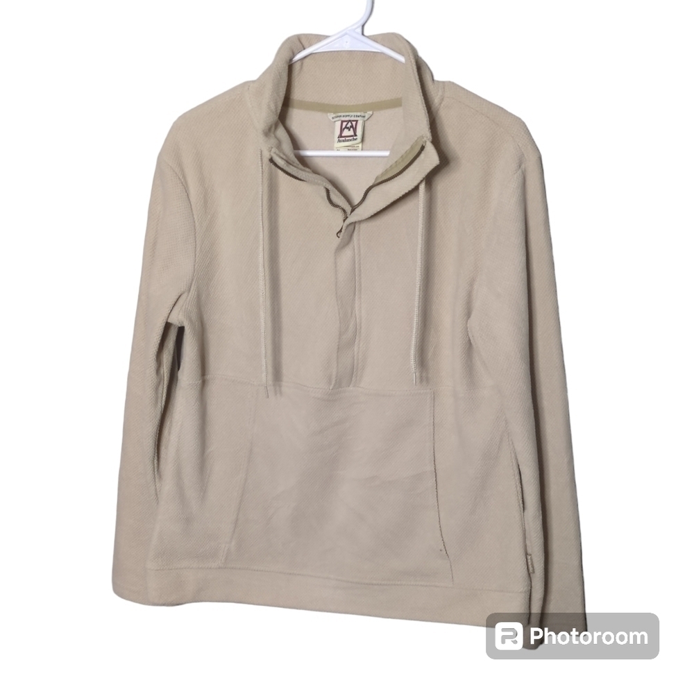 Avalanche Tan Grid Fleece 1/2 Zip‎ Size Medium